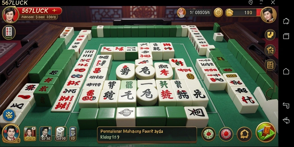 Screenshot gameplay 567LUCK yang menampilkan tantangan Mahjong yang menarik.