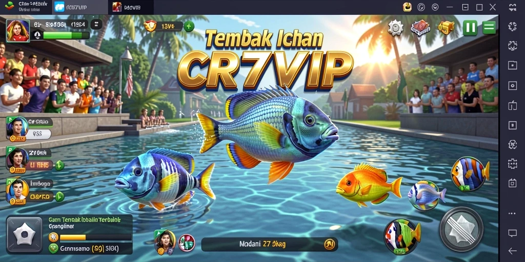 Tampilan menarik dari gameplay Tembak Ikan CR7VIP.