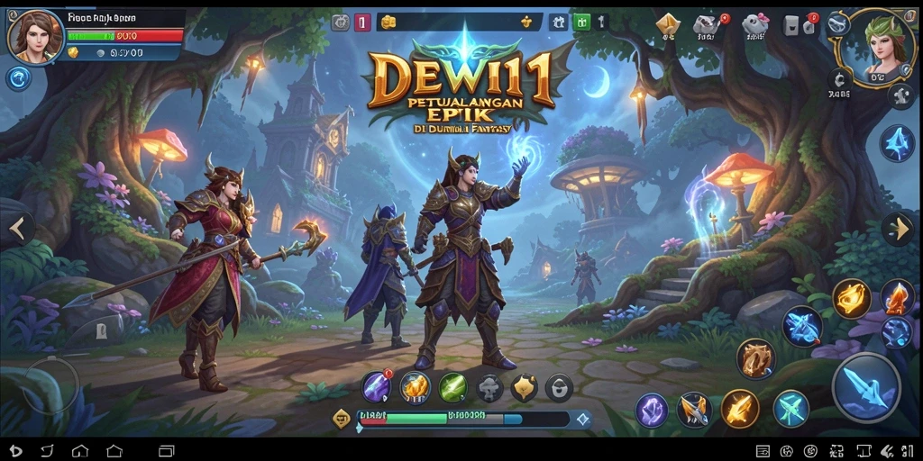 Gameplay DEWI11 menampilkan pertarungan epik dalam petualangan yang menarik.