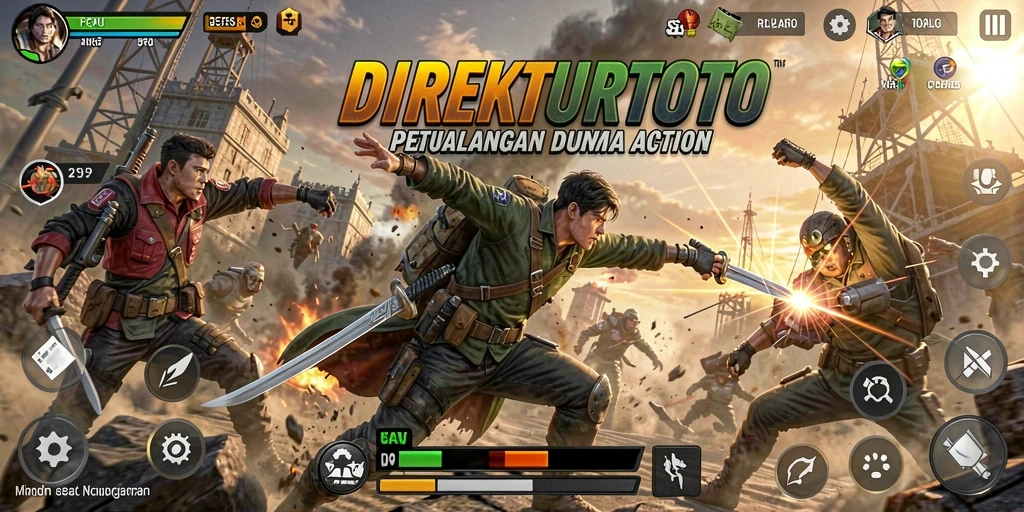 Tampilan gameplay action yang intens dan mendebarkan.