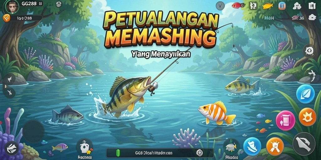 Screenshot gameplay GG288 menampilkan aksi memancing yang seru dan grafis menarik.