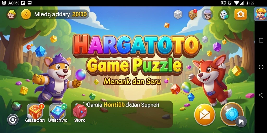 Tampilan gameplay HARGATOTO dengan teka-teki yang menarik.