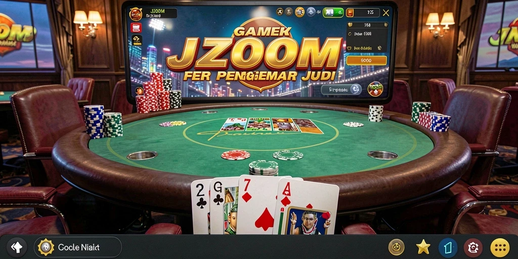 Tampilan gameplay seru Poker di J200M.