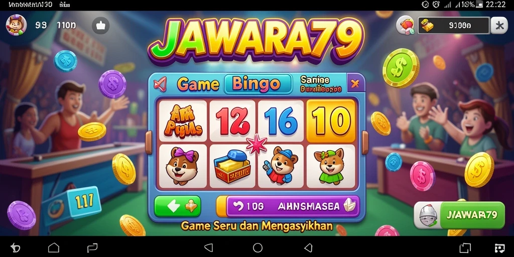 Tampilan gameplay seru dari JAWARA79 saat bermain Bingo.