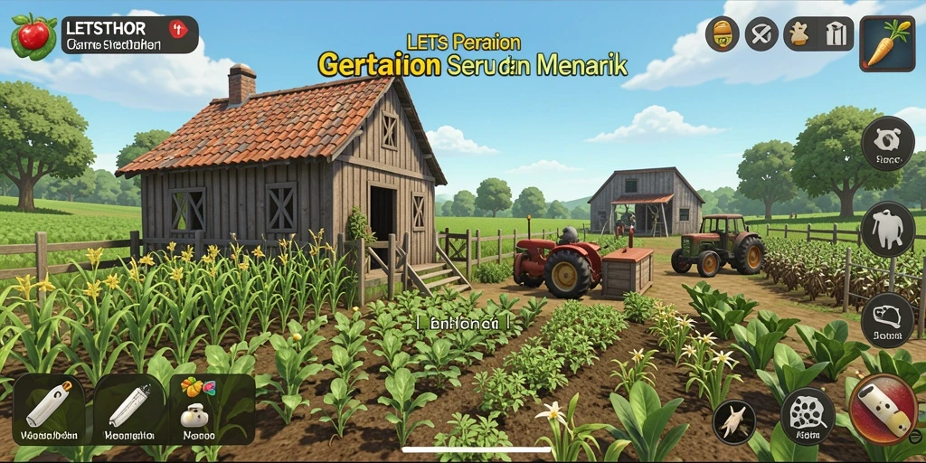 Gameplay LETSTHOR yang penuh warna dan menarik dalam bertani.