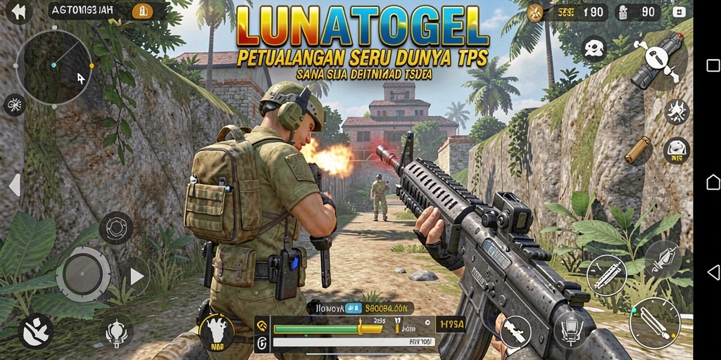 Tampilan menarik dari gameplay seru LUNATOGEL dengan aksi TPS terbaik.