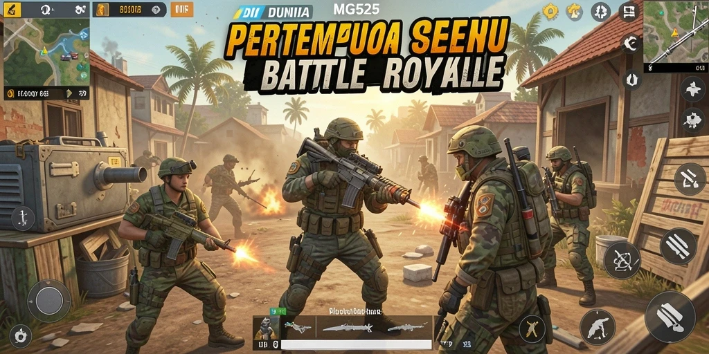 Gameplay seru MG525 dalam aksi Battle Royale.