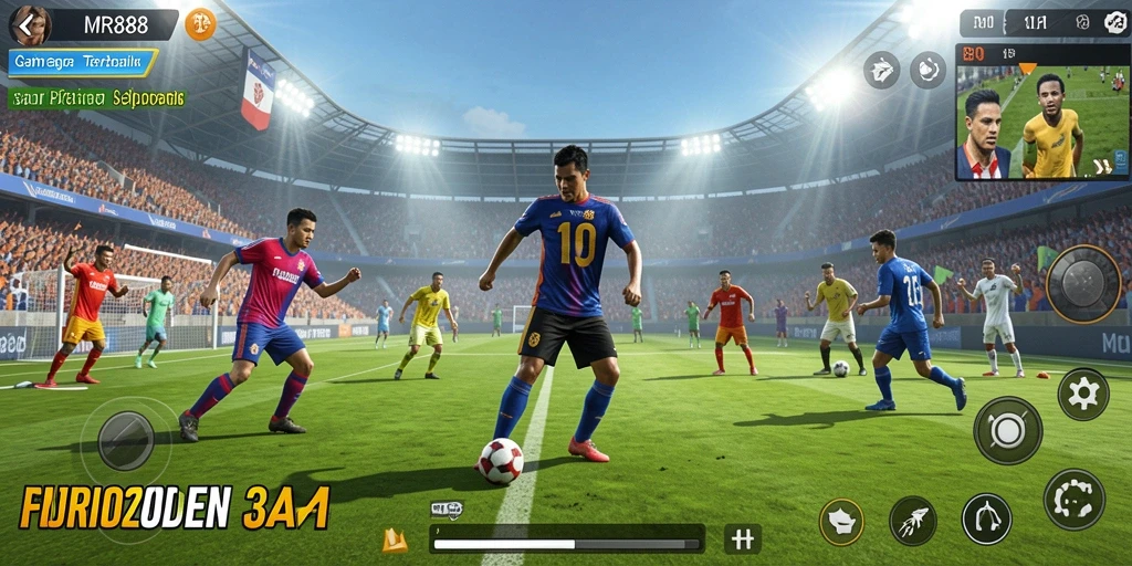 Tampilan gameplay seru di MR888 dengan aksi olahraga yang menarik.