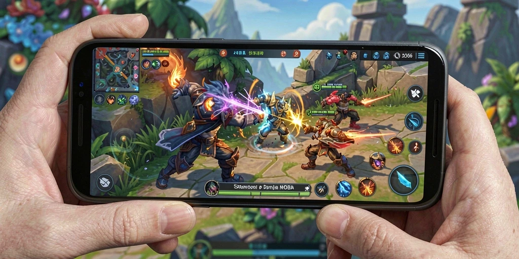 Tampilan gameplay N06 yang mendebarkan di arena MOBA.