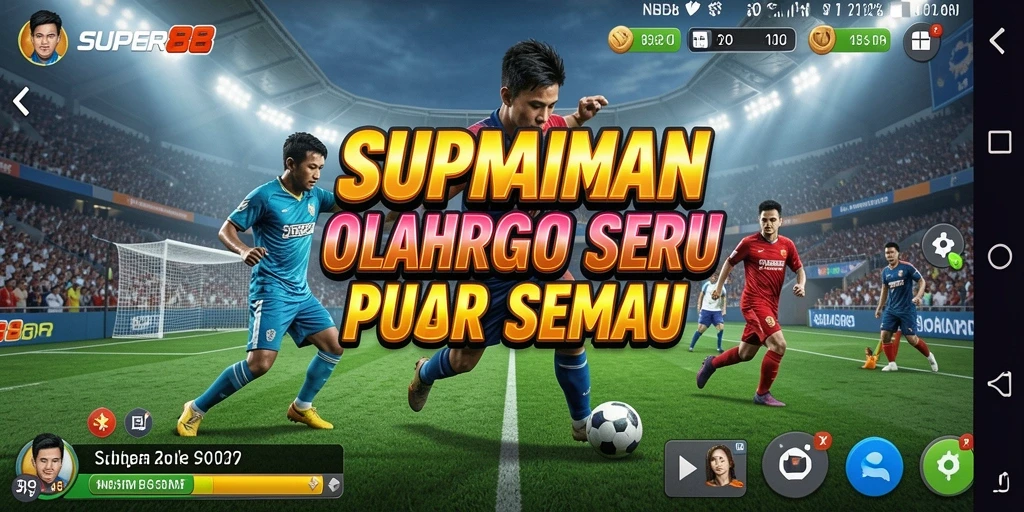Screenshot utama <strong>SUPER88</strong> menunjukkan aksi seru dalam pertandingan olahraga.