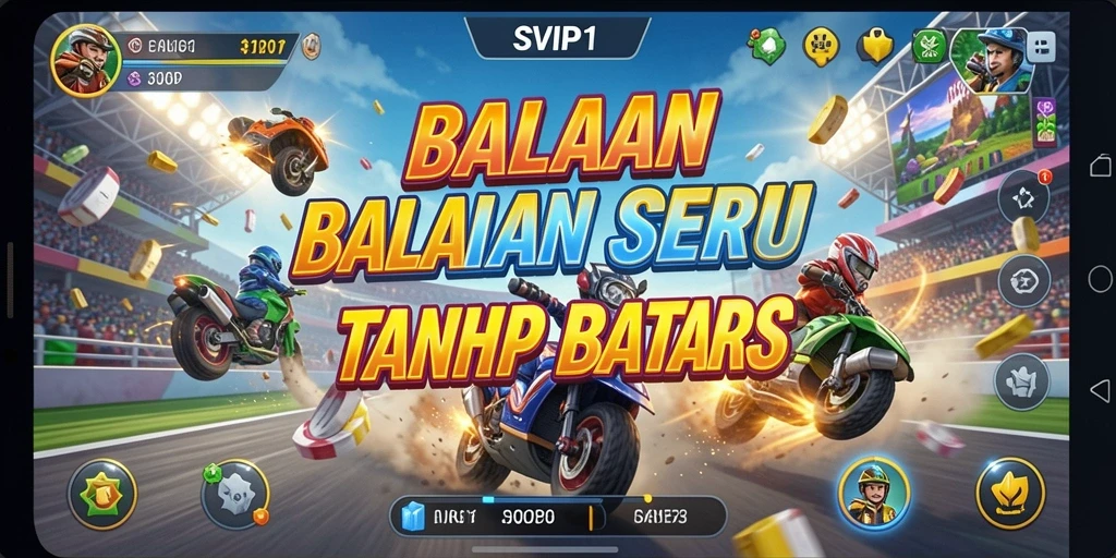 Tampilan seru dari gameplay balap dalam SVIP1
